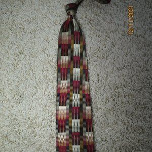 Jhane Barnes Silk Tie Burgundy Olive 4